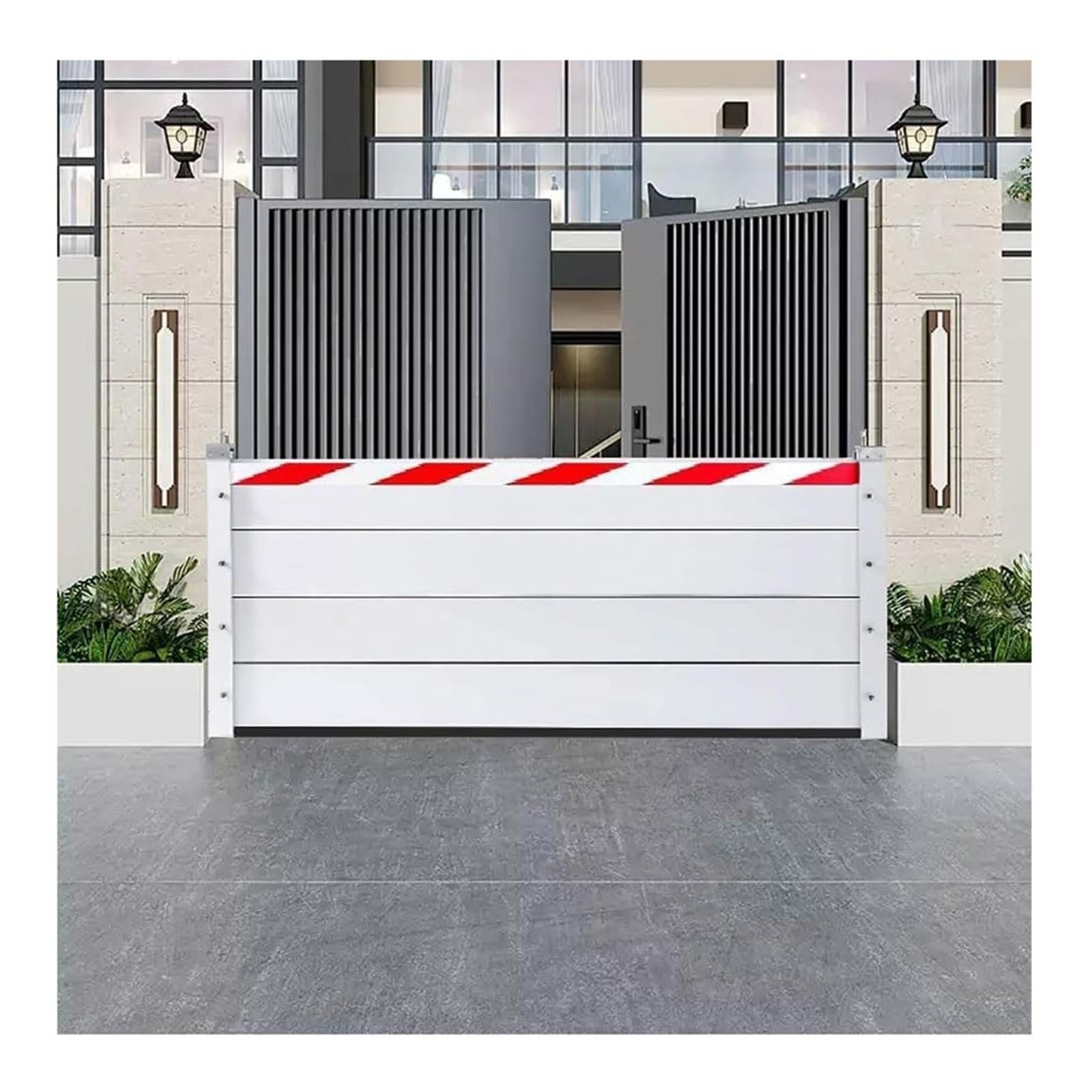 Barrière anti-inondation amovible en aluminium 155x20cm pour porte et garage
