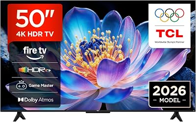 TCL 50V6D – Smart TV 4K HDR10+ da 50" con Fire TV e Dolby Atmos | DTS:X, Game Master, Motion Clarity, Apple AirPlay 2, Press & Ask Alexa