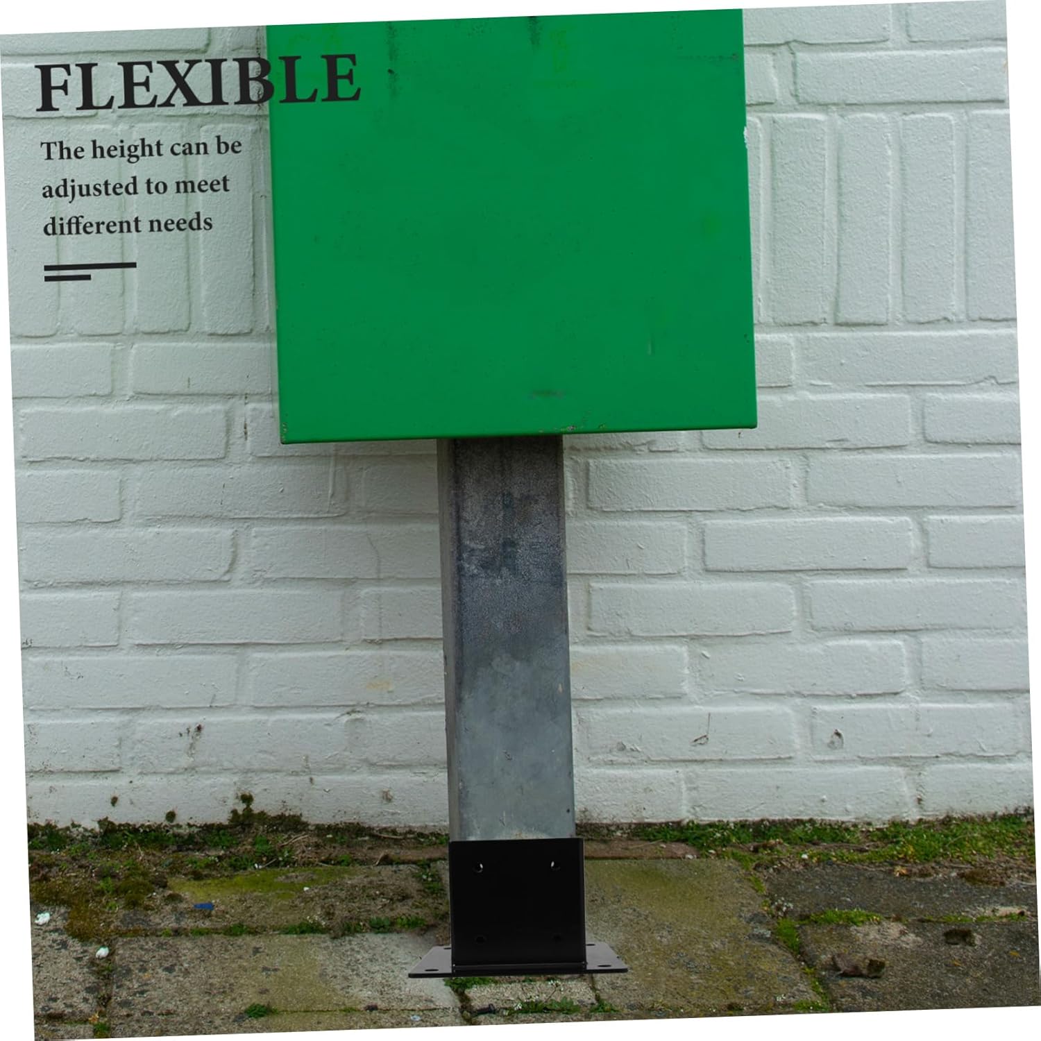 Yardwe 1Set Post Base Bracket for Porch Railing Support Durable Iron Fence Post Holder Versatile Deck Post Base for Garden and Farm Use Easy to Install Sturdy Design Convenient