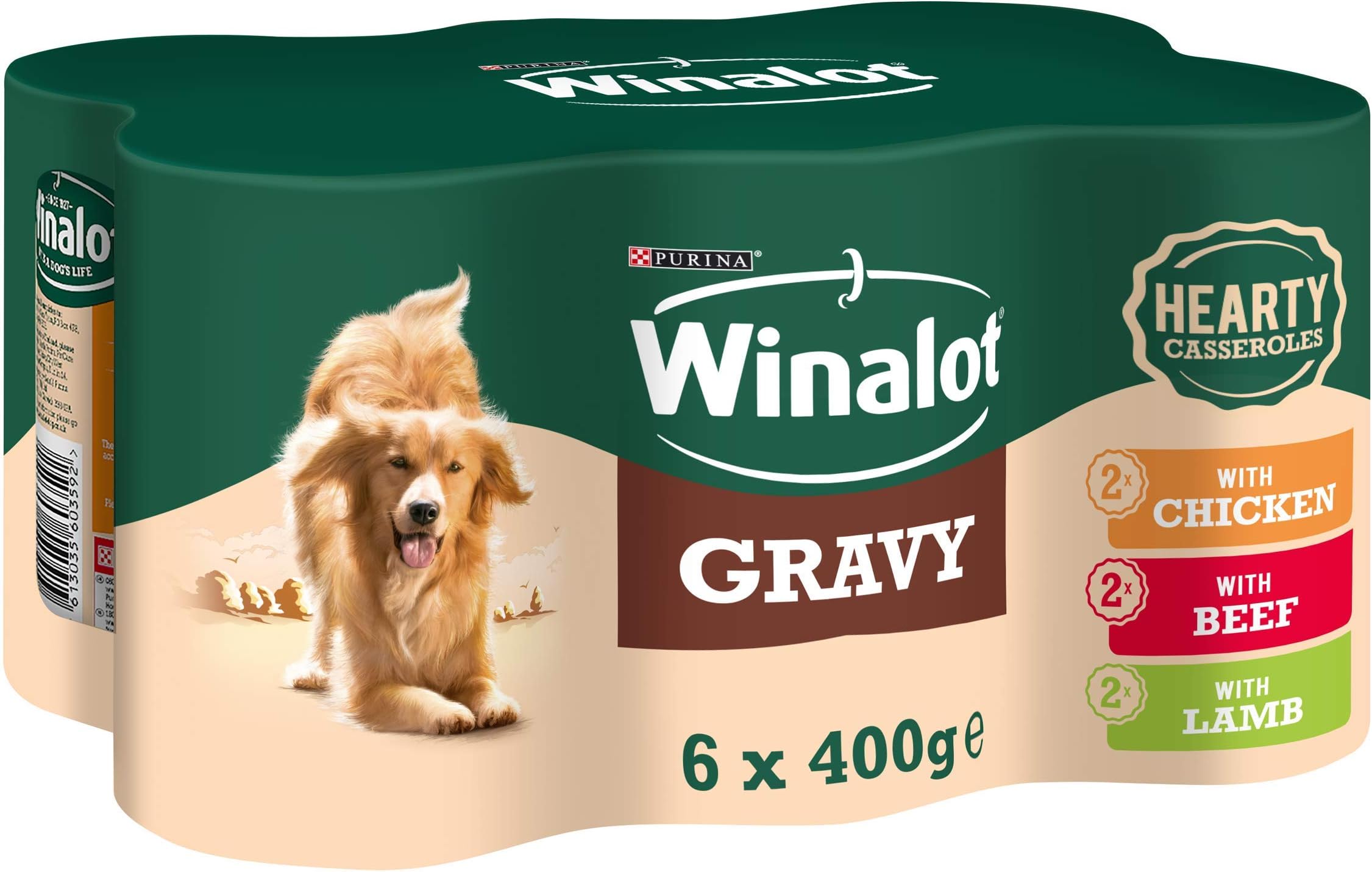 Winalot Hearty Casseroles Selection - 4x6x400g (24 Cans)