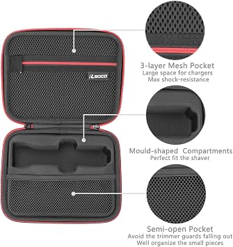 RLSOCO Carrying Case for Wahl USA Stainless Steel Lithium-Ion Cordless/Lithium Ion 2.0+ Slate Beard Trimmer for Men Model 9818A/9864/9854/9864SS (Case Only)
