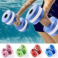 Vista 1 de Juego de 2 mancuernas aeróbicas de agua para piscina, para ejercicio, mancuernas de espuma EVA de alta densidad, para terapia acuática, fitness