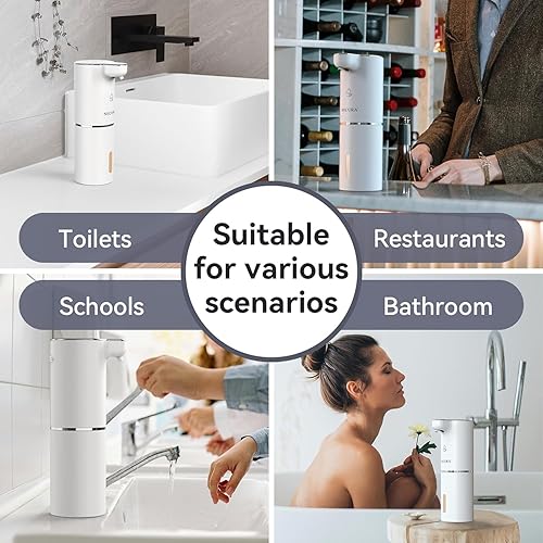 Miniatura 5 de Secura Dispensador de jabón espumoso, dispensador automático sin contacto de 10 oz/10.1 fl oz con control de volumen ajustable, dispensador manos