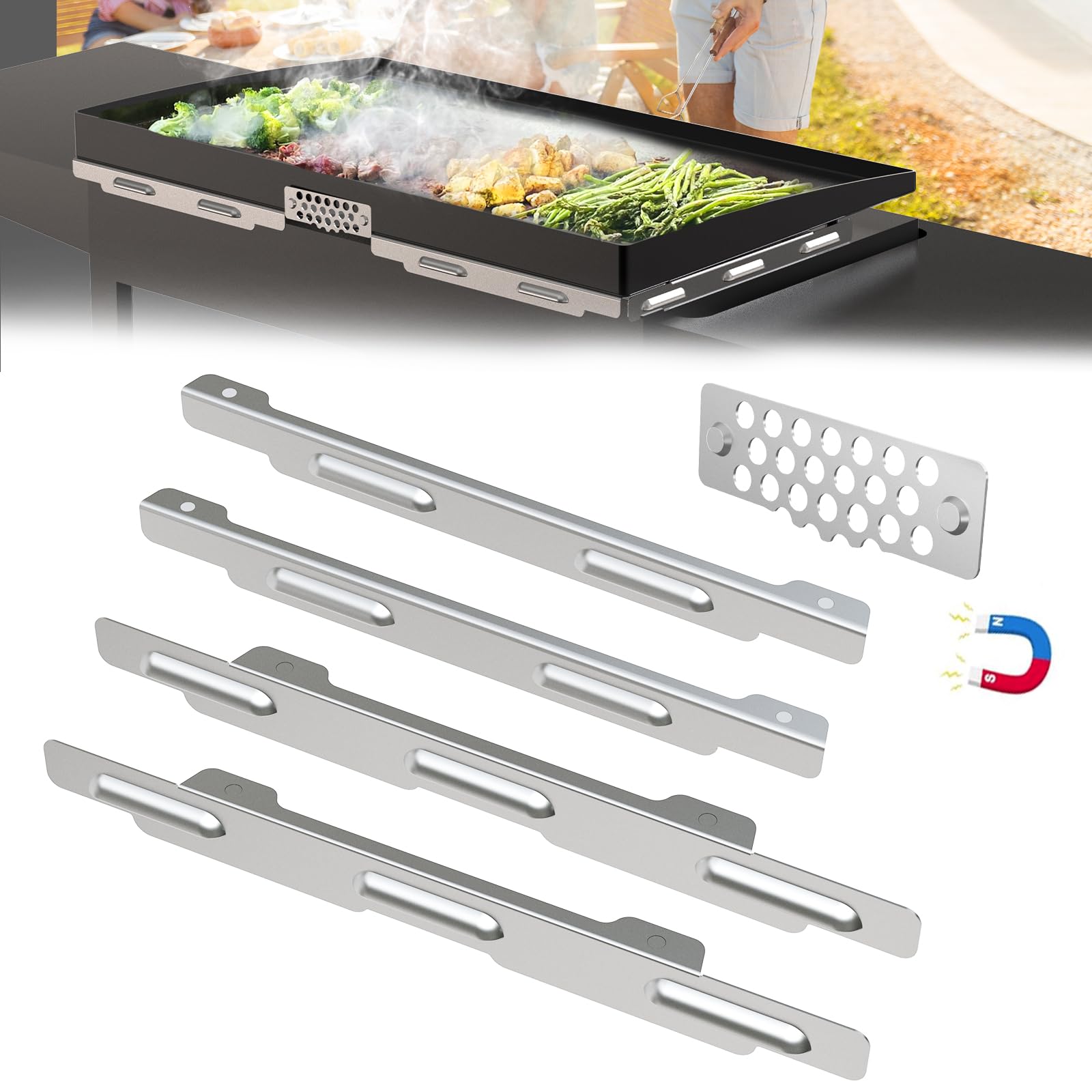 Upgraded Wind Screens of Blackstone Wind Guard 36 Inch, Wind Guards for Blackstone Griddle 36, Protect Flame Hold Heat, Save Propane