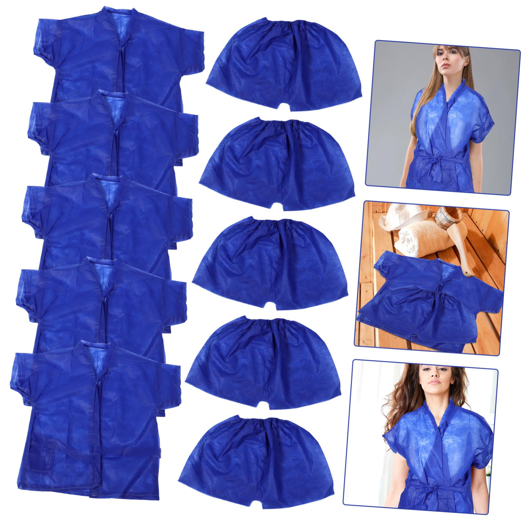 ifundom Schweißanzug Für Herren Saunaanzug Für Damen Männer Taille Spa-wrap Aus Vliesstoff Saunaanzüge Gewichtsverlust Im Saunaanzug Blau Polyester (polyester)