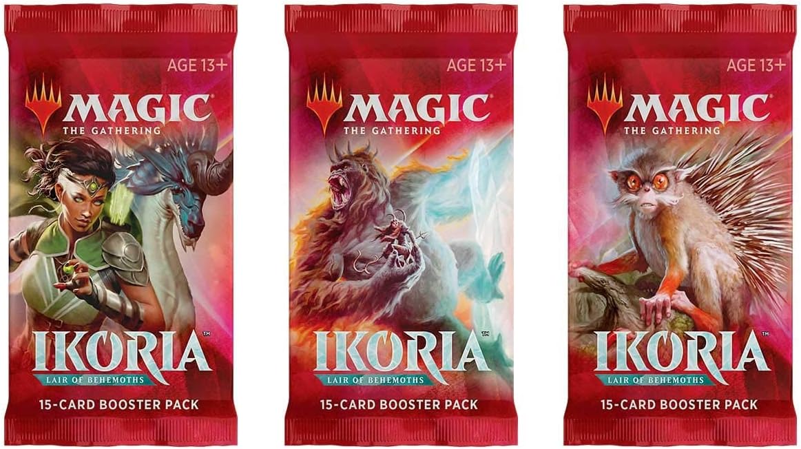 MTG Ikoria: Lair of Behemoths - 3 Booster Packs Draft Lot Bundle