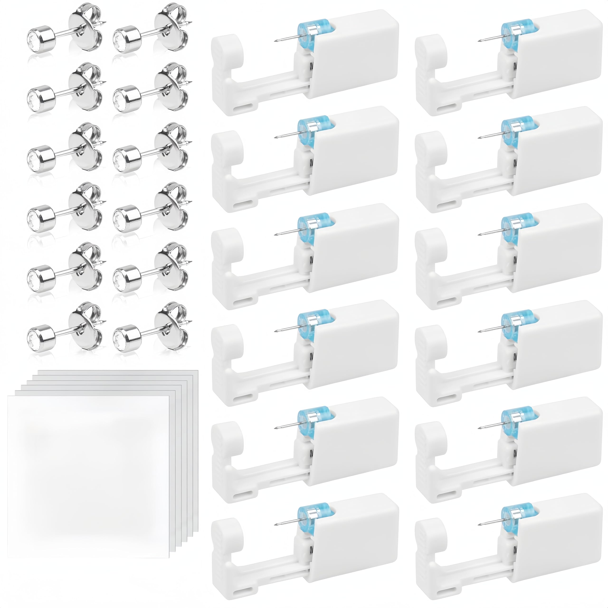 Aucuu Pistolas Desechables para Perforar Orejas, Desechables Herramienta Autoperforante Indolora con Pendientes de Acero Inoxidable, Seguro y Estéril, para Niñas, Mujeres y Hombres — view 9