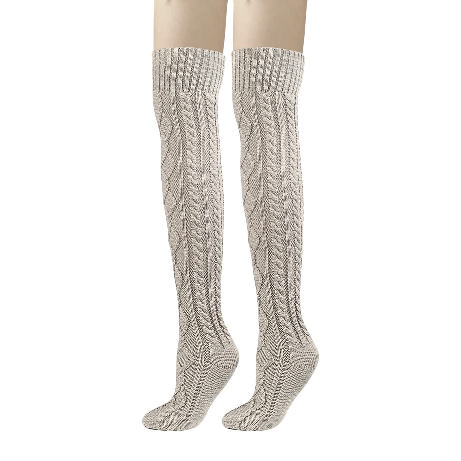 1 Pair Women's Knee-High Thigh High Socks - Super Stretchy Knitted Over The Knee Warm Winter Socks