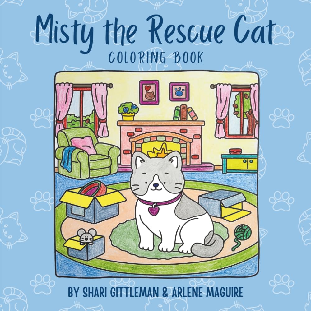 Misty the Rescue Cat Coloring Book: A Cozy Story of Rescue and Home
