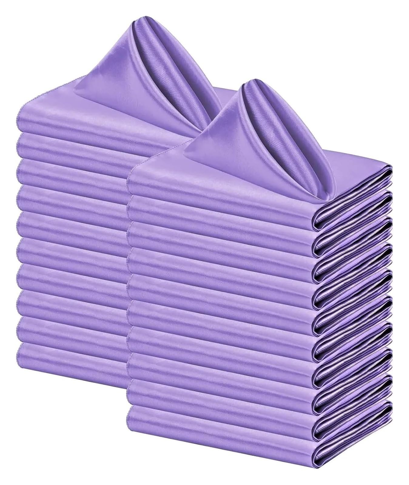 Cotton Table Napkins, Satin Table Napkins 30x30cm 12pk Multicolor for Wedding Birthday Party(12pcs Purple)
