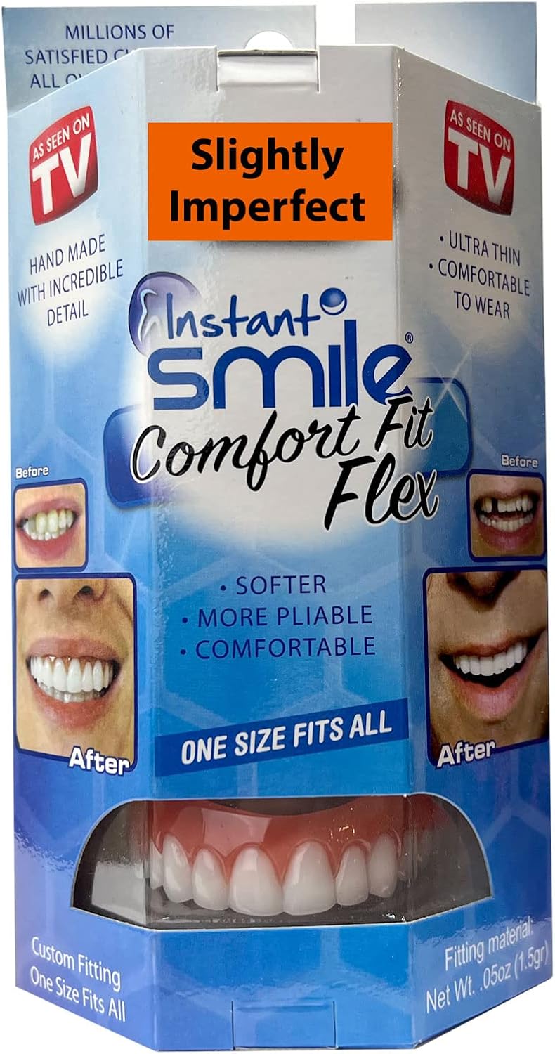 Instant Smile Comfort Fit Flex-Slightly Imperfect White, One Size fits Most (Bright Shade)
