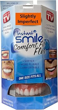 INSTANT SMILE COMFORT FIT FLEX - Natural White with slight imperfections and one size fits most