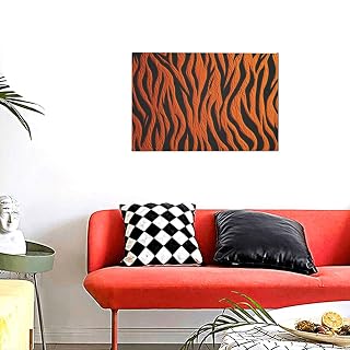 KKLWEGU Canvas Wall Art 12x18inch, Modern Wall Paintings Tiger Stripes Orange Poster Painting For Bedroom Living Room Artwork Home Wall Decor