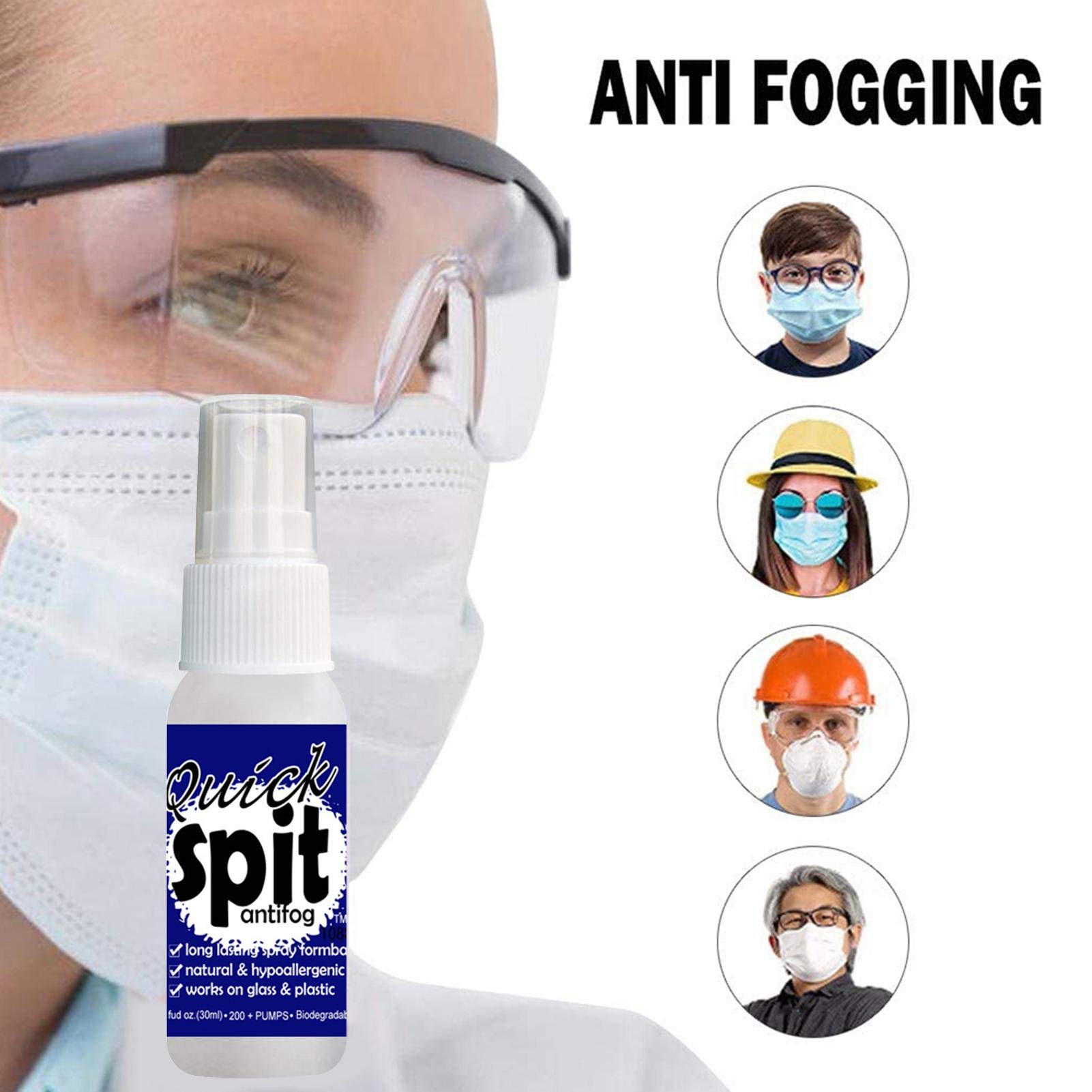 Spray Anti-Buée WANGW 30ml - Pour Lunettes, Masques, Pare-brise | Protection Longue Durée