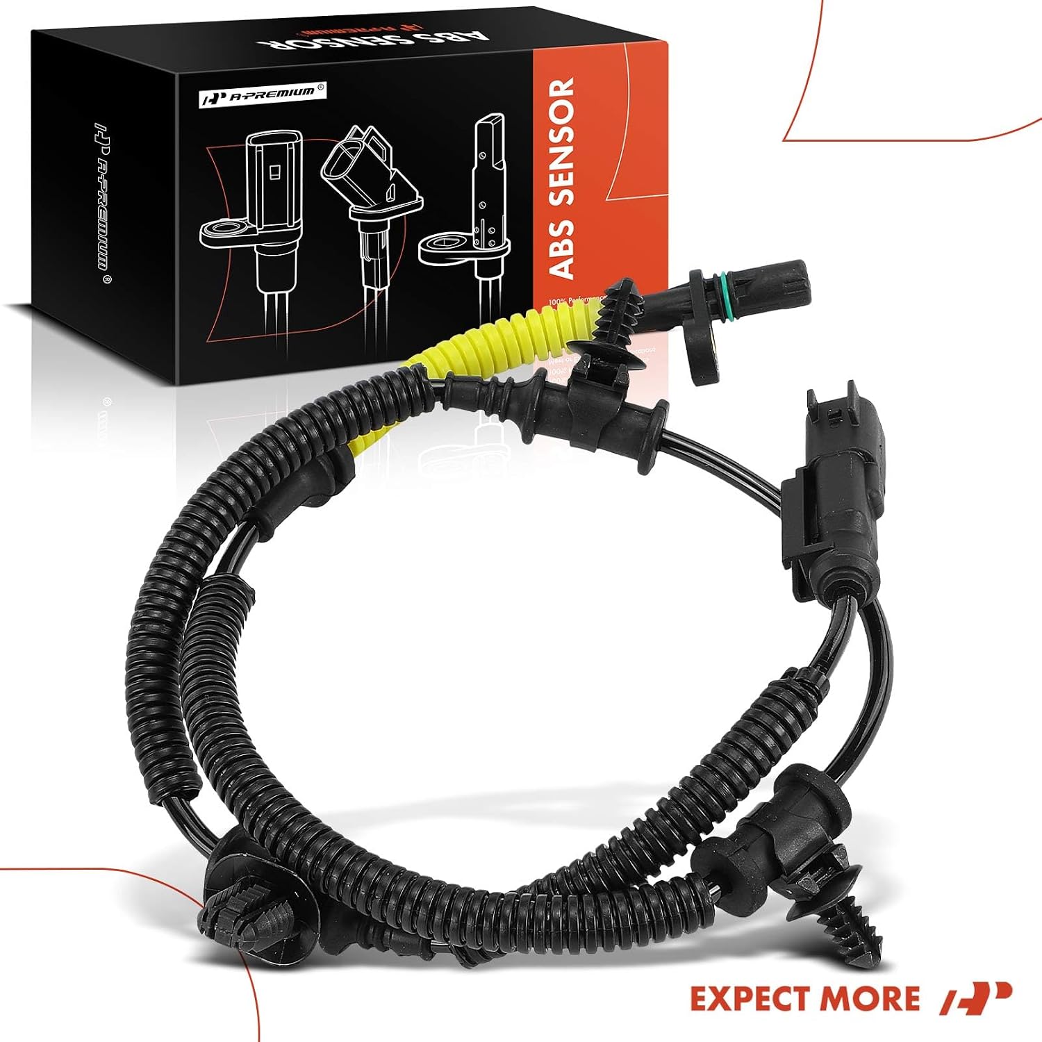 A-Premium ABS Wheel Speed Sensor Compatible with Models - Pacifica 2017-2023, Voyager 2020-2023 - Rear Driver or Passenger Side, Replace# 68312453AB, 68312453AD