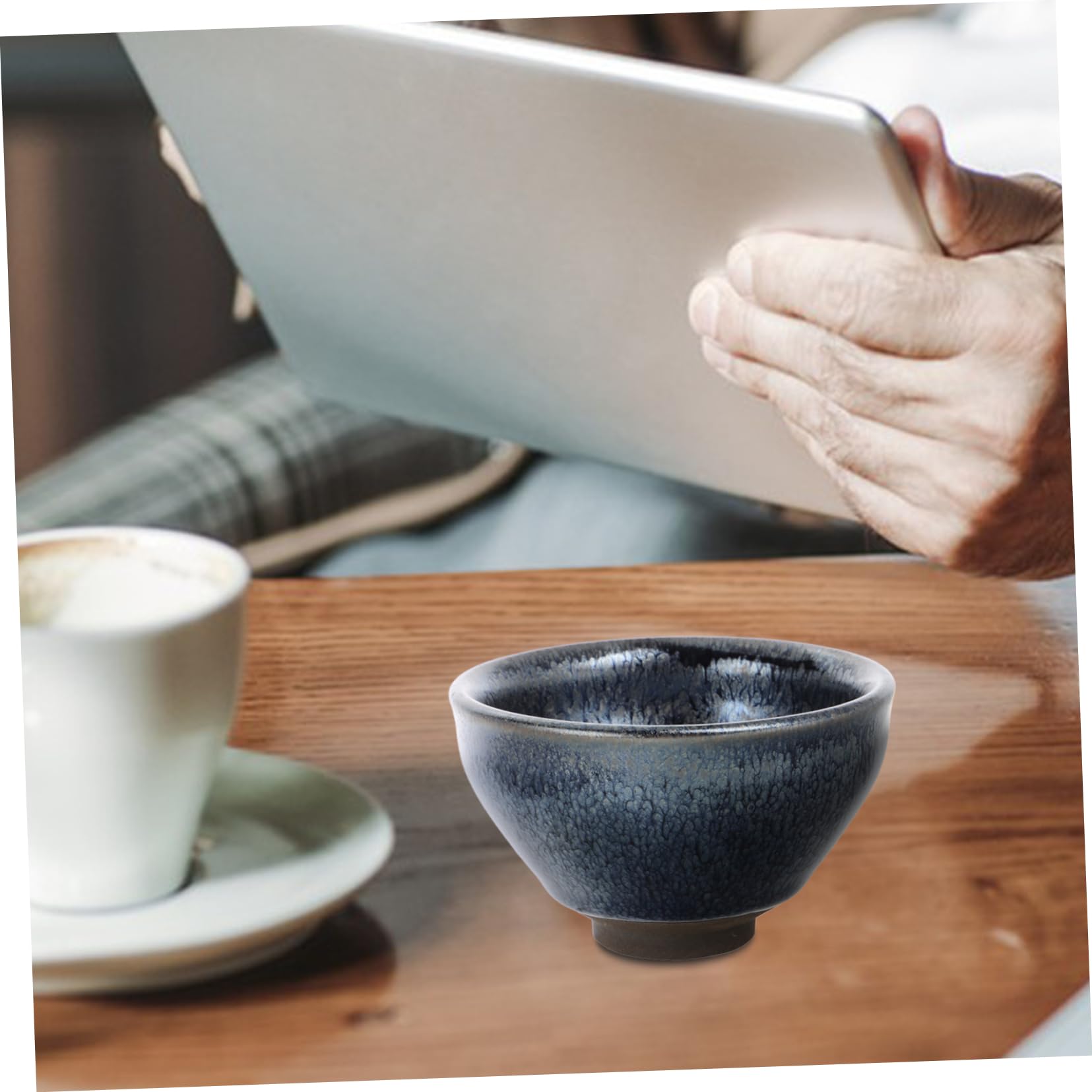 POPETPOP Chinesische Teetasse aus Porzellan mit Deckel und Sieb Traditionelle Keramik-tasse für Teezubereitung Retro-design für Teegenuss zu Hause Büro