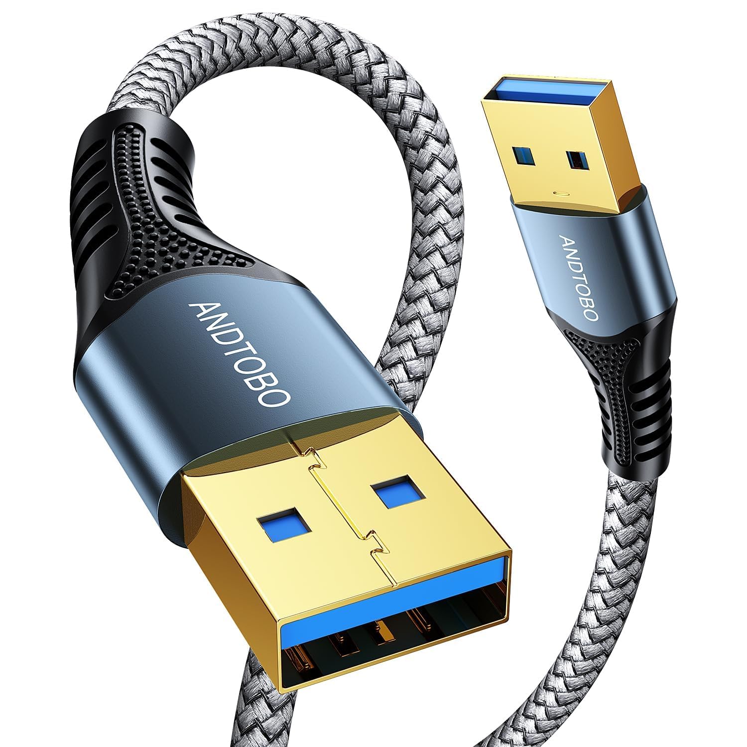 ANDTOBO Cavo USB 3.0 Maschio Maschio 0,5 Metri, Cavo USB Doppio Maschio A Maschio A 5Gbps per Raffreddamento PC Portatile, Dischi Rigidi, Computer, Lettore Blu-Ray, DVD