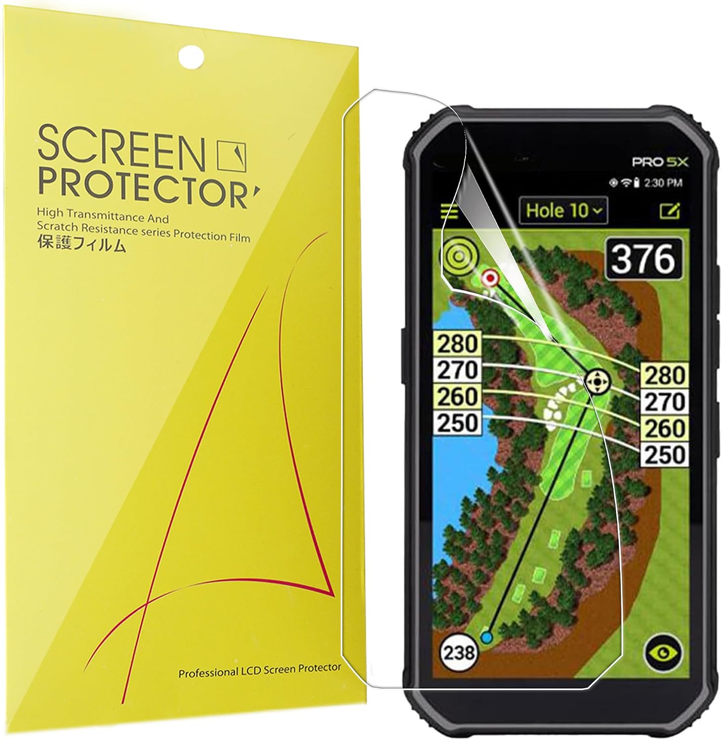 Lamshaw Compatible for Skycaddie Pro 5X Golf Screen Protector, [6 Pack] Full Coverage TPU Clear Film Compatible with Skycaddie Pro 5X Golf (6 Pack)