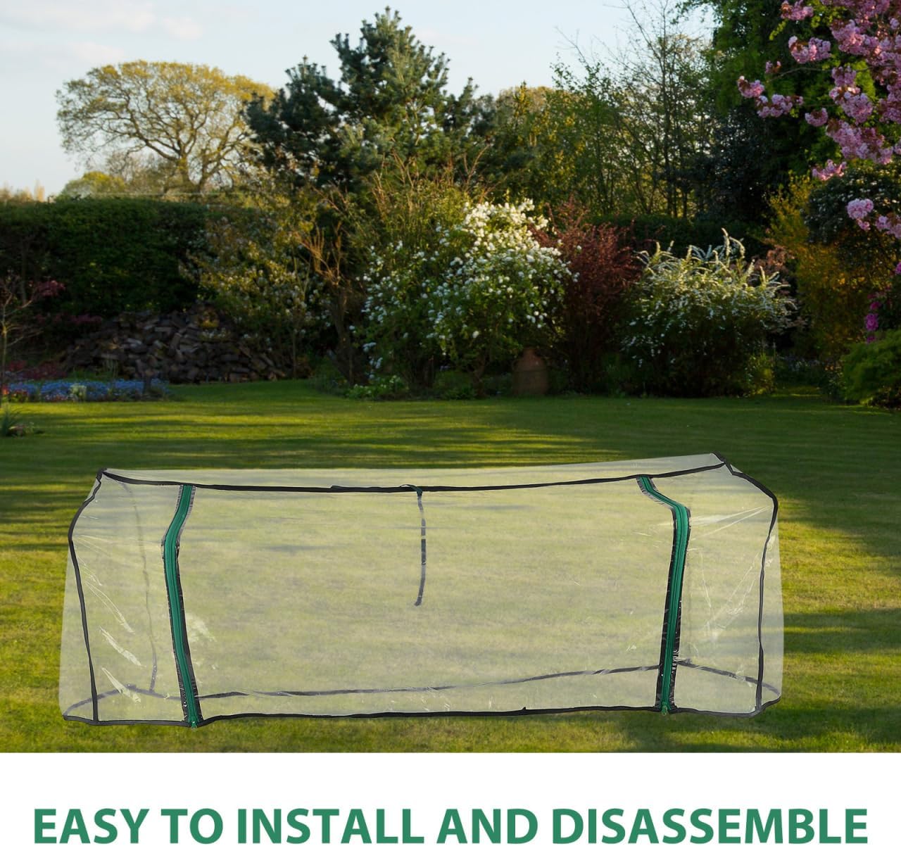 POPETPOP Transparent Greenhouse Cover Easy to Use Garden Protection Tent for Raised Garden Bed Heavy Duty Plant Cover Reliable Frost Weather Protection for Thriving Plants