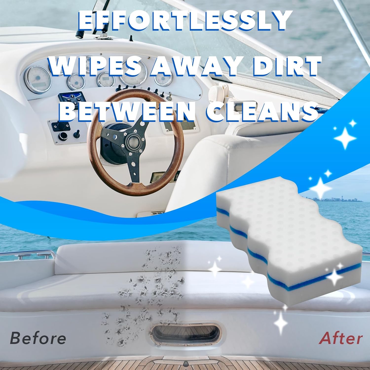 Boat Trash Can Suitable for 10-13Gal Garbage Bag+ 3-Pack Premium Boat Scuff Erasers