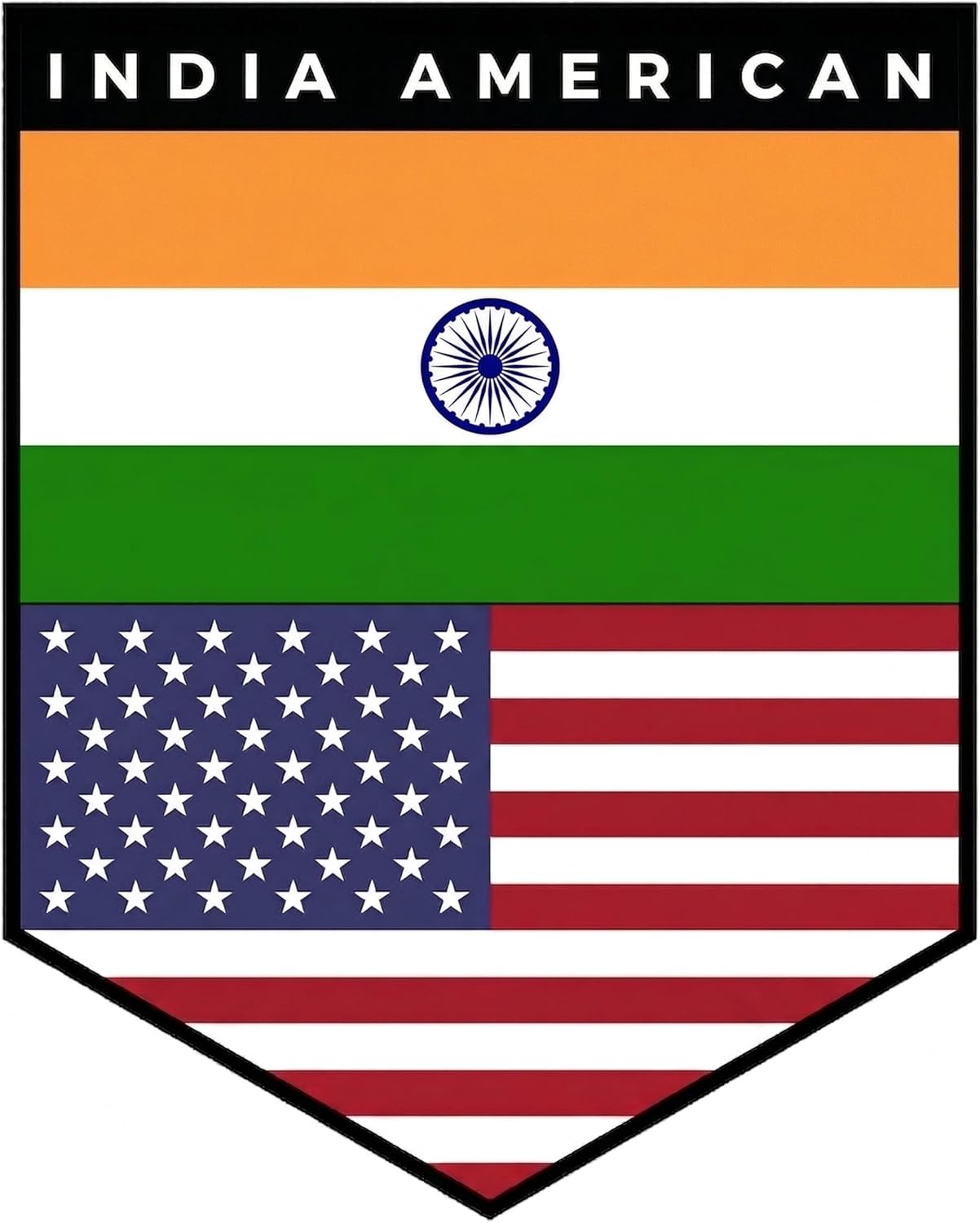 India-USA Dual Flag Car Hanging Accessory - Indian & American Heritage Auto Decor Flags for Cars Decoration with Suction Cup for Rearview Mirror & Glass