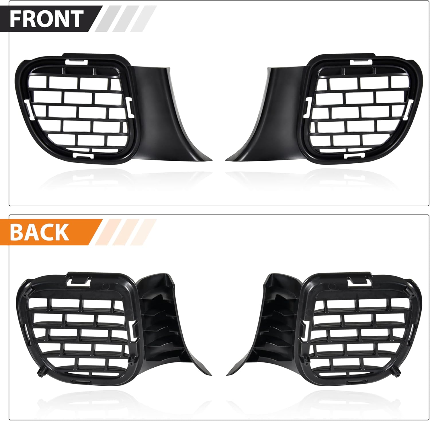 KEWISAUTO Front Lower Bumper Cover Grille for Dodge Challenger 2015-2022, Air Intake Front Bumper Grid Grill Front Bumper Grille Set for 2015-2022 Dodge Challenger Accessories