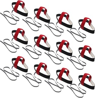 MECCANIXITY 12pcs ESD Anti Static Foot Heel Straps Anti Static Wrist Strap Band Adjustable for Grounding Removing Static Black Red