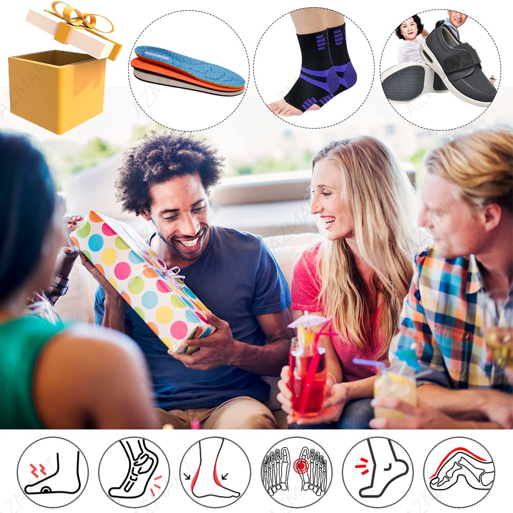 AEHO Adulto Scarpe Ortopediche Elasticizzate Dispositivo Medico Classe 1 Scarpe Ortopediche Plantare Estraibile Scarpa Ortopedica Made in Italy Ideale Come Scarpa da Riabilitazione,Nero,46 EU
