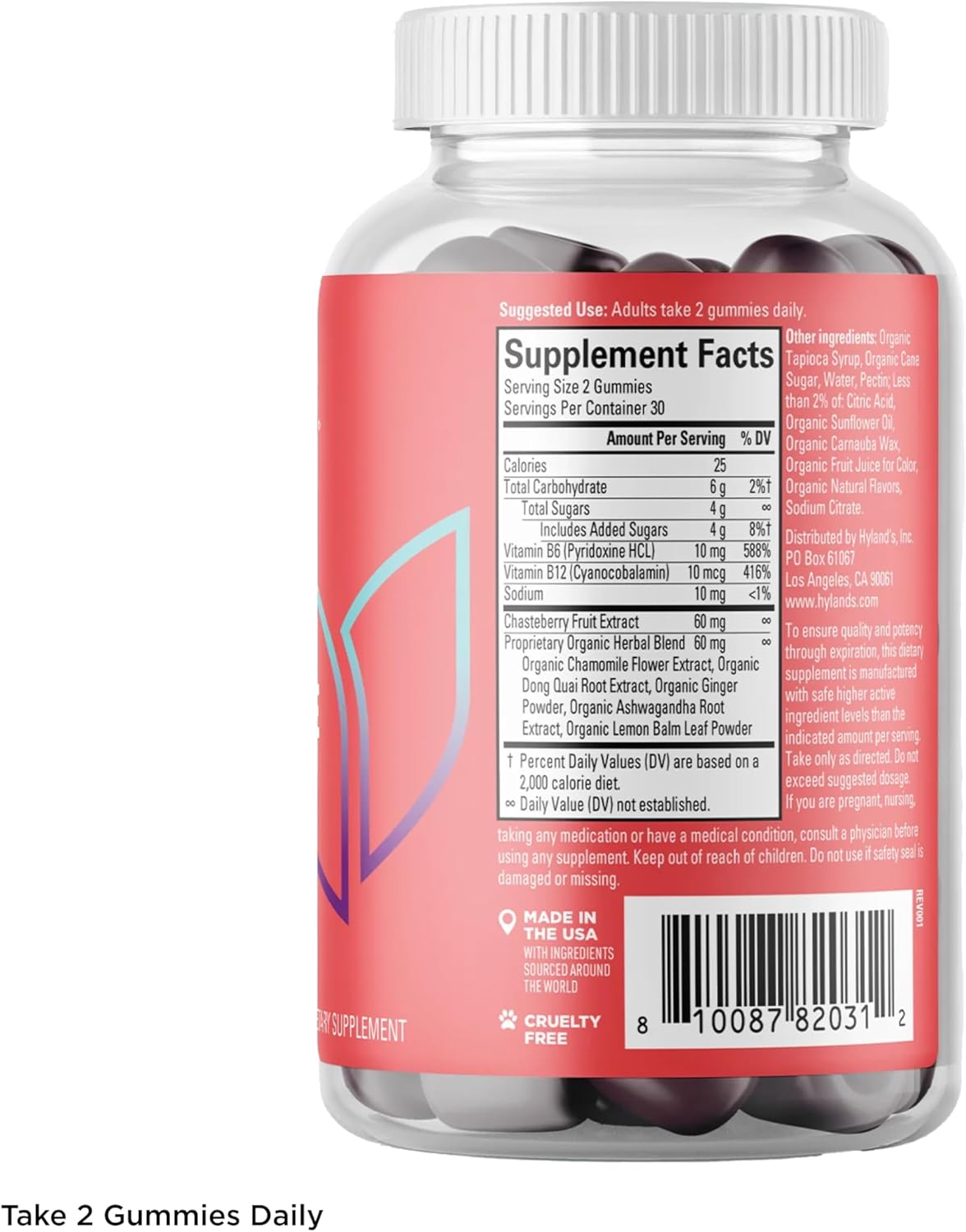 Hyland's Grace Period Complete PMS Rescue, 60 Vegan Gummies with Chasteberry and Dong Quai for Menstrual Support and B6 and B12 for Red Blood Cell Formation - Image 2