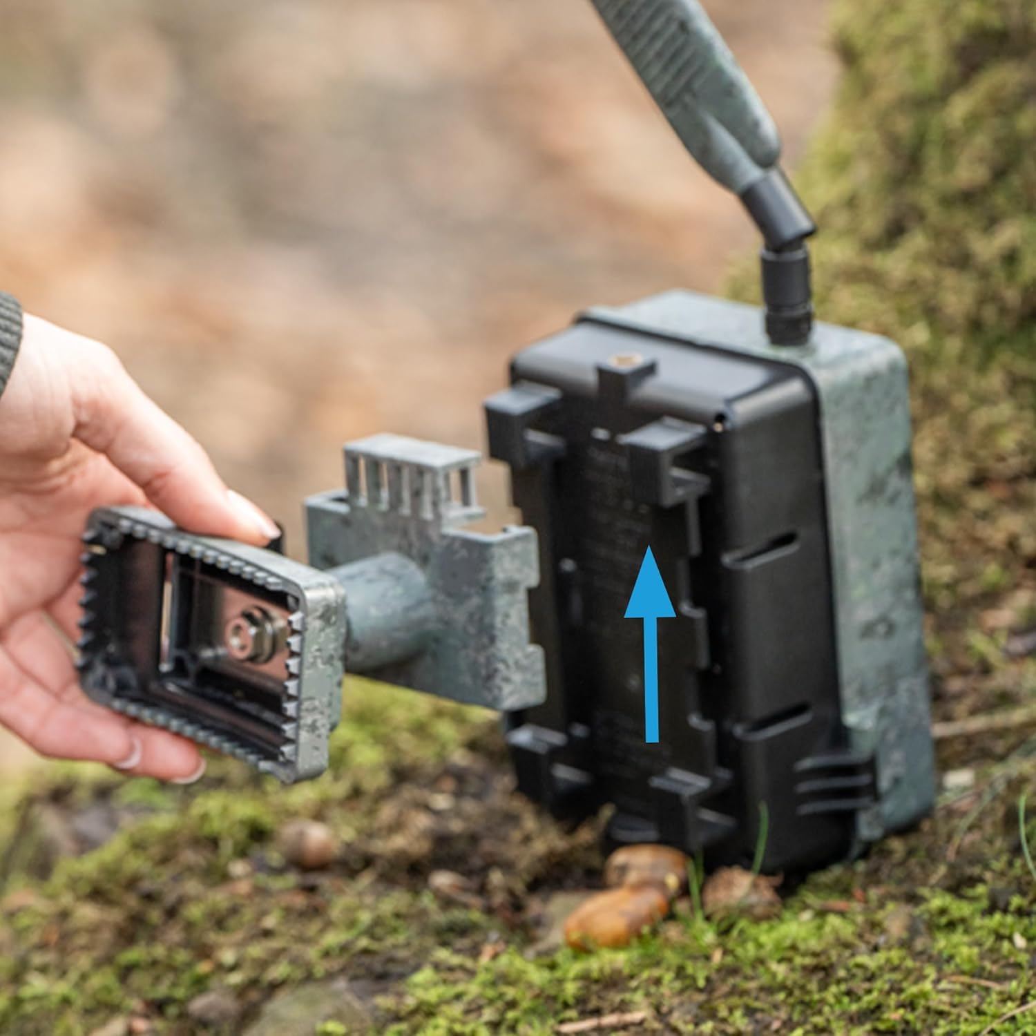 Zeiss Supporto di Montaggio per Fototrappola Secacam 3 & 1, Testa Pivotante 360°, Bloccabile, Impermeabile, Fissaggio Stabile e Discreto, Alberi, Muri, Pali, Recinzioni