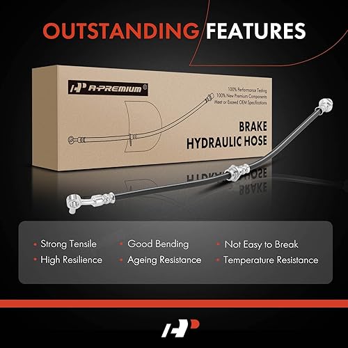 Miniatura 6 de A-Premium Manguera hidráulica de freno delantero compatible con modelos Nissan - Altima 2007 2008 2009 2010 2011 2012 2013 - Reemplazo # 46210JA010