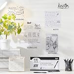 Pack de 46 Stylos à Encre Gel Lineon (20 Stylos Gel avec 26 Recharges) Pointe Moyenne Écriture Rétractable Écriture Fluide avec Prise Confortable pour Bureau École