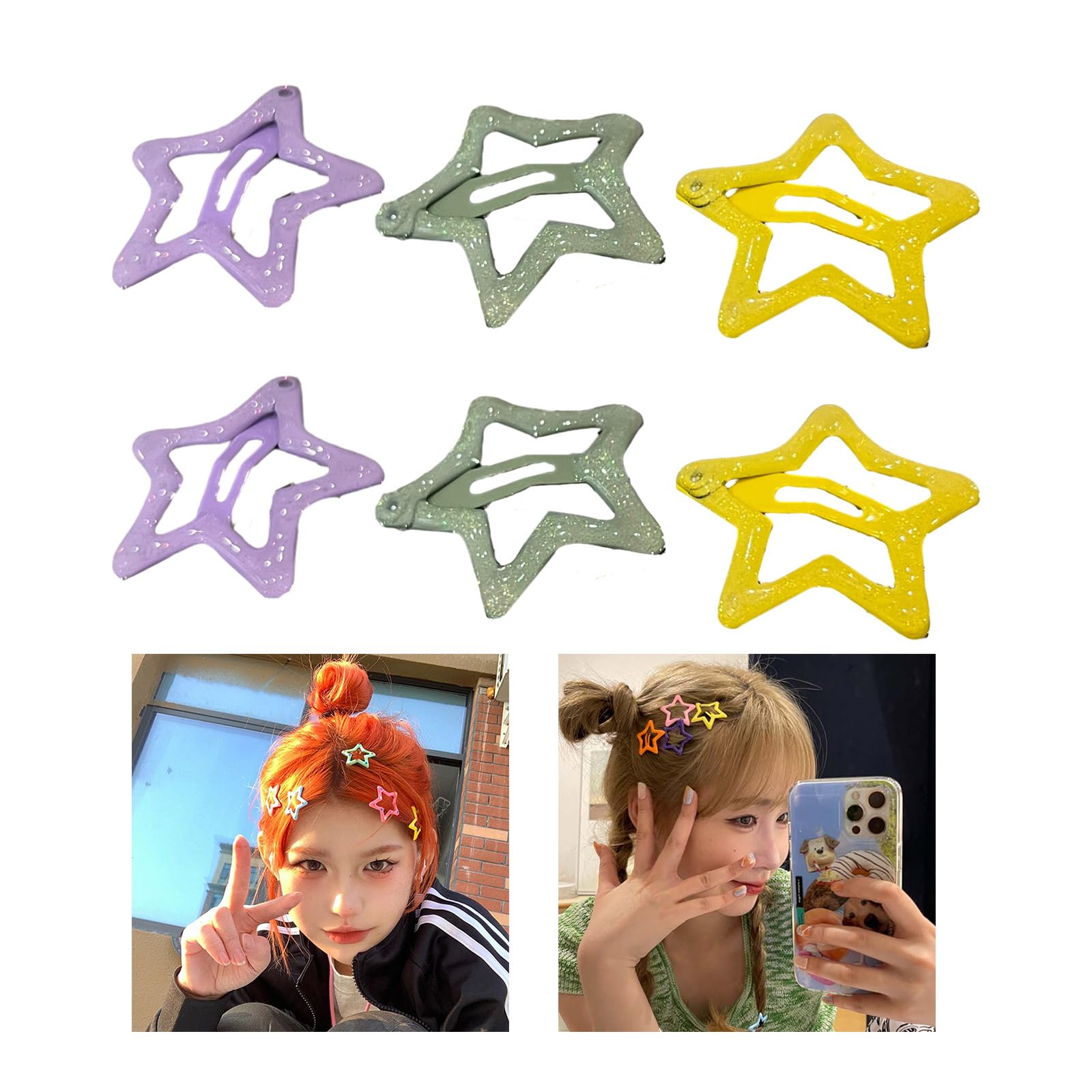 Barrettes étoiles Pour Cheveux Enfants Filles - Marron - E.T.