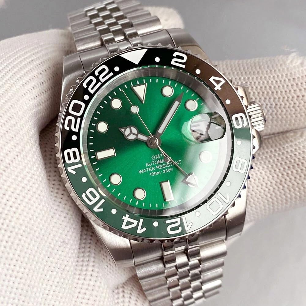 40 mm Fashion Classic GMT Dive męskie zegarki ze stali nierdzewnej 316L NH34 automatyczny mechaniczny wodoodporny zegarek sportowy