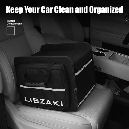 Miniatura 7 de LIBZAKI - Organizador de almacenamiento para maletero, caja de almacenamiento plegable para automóvil, camión, VUD, color negro