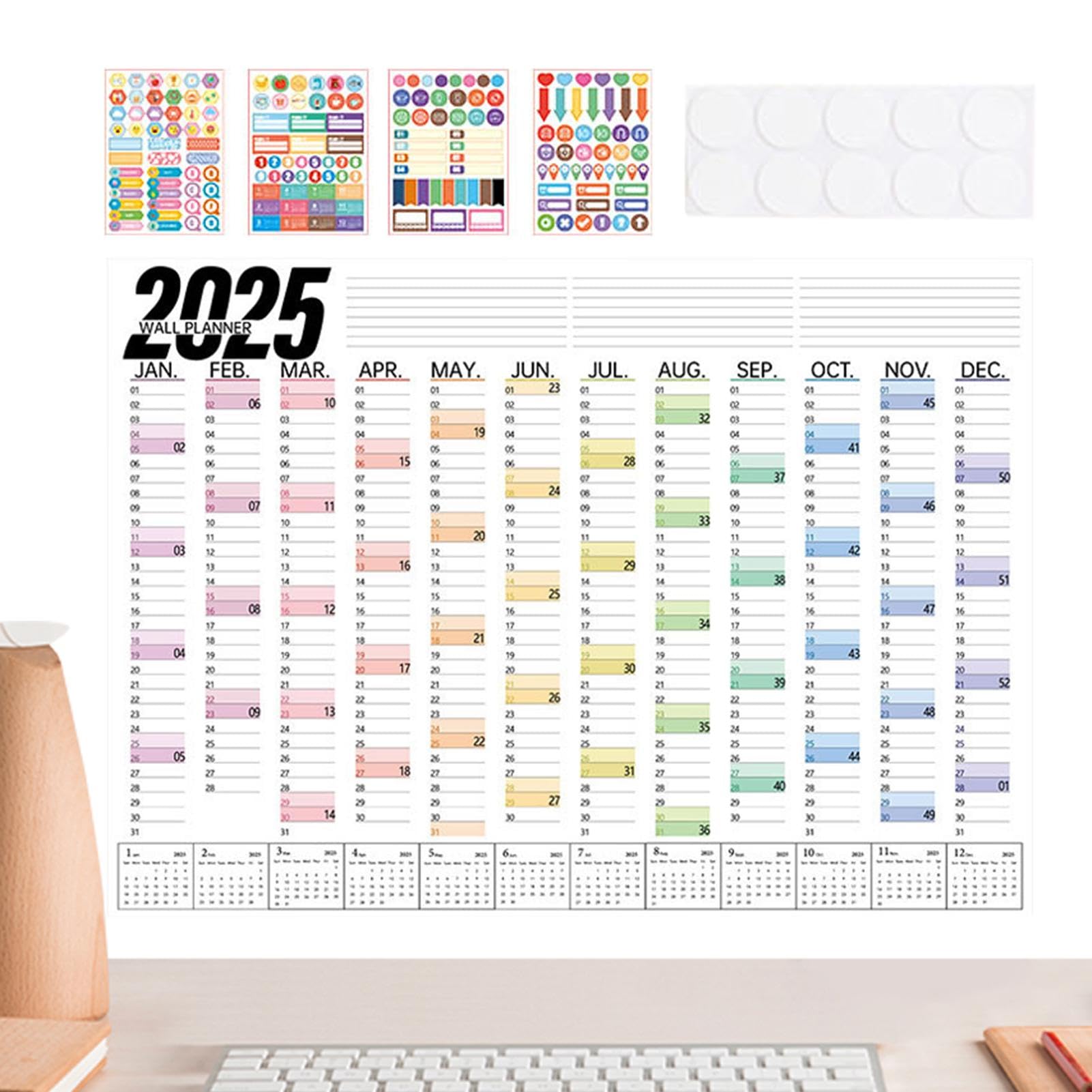 Calendario da parete annuale 2025, Calendario da parete 2025 12