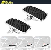 Vista 2 de Estribos ajustables para motocicleta, pedales de pie para pasajeros traseros compatibles con Harley Sportster 883 1200