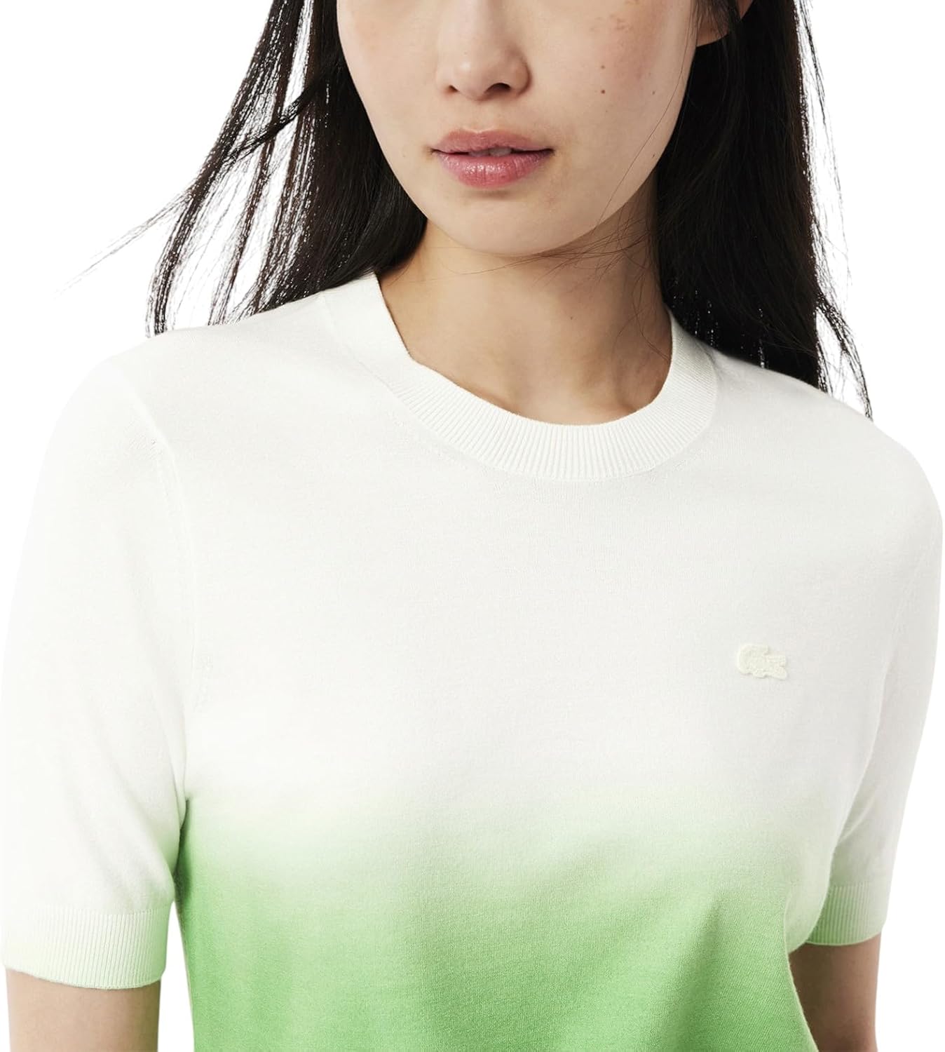 Lacoste Women's Ombre Effect Short Sleeve Top