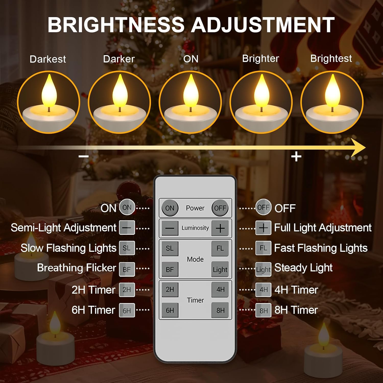 PChero 6 Pack Rechargeable Flameless Candles with Remote Timer & Charging Base, Battery Operated Tea Lights Candles -Realistic Flickering, LED Tealights for Home Wedding Halloween Fall Christmas Decor