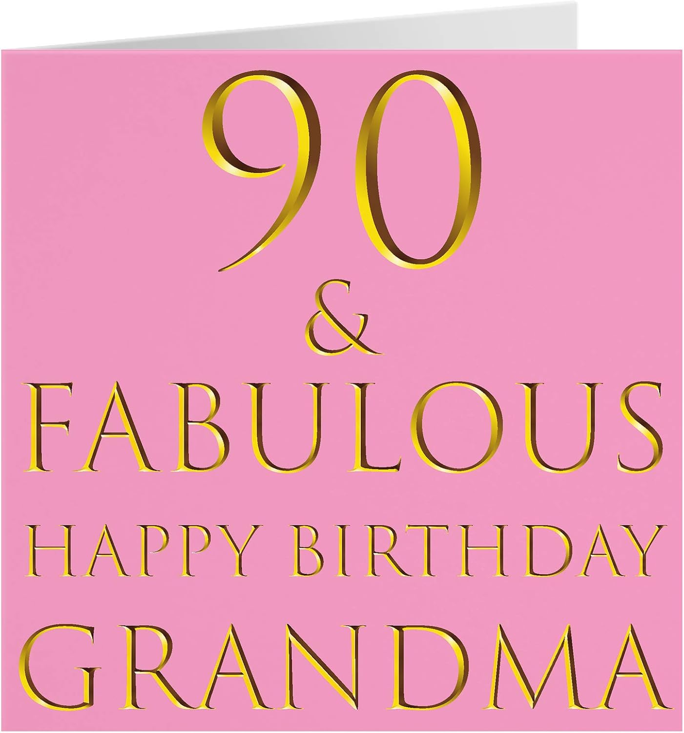 Hunts England, Large Grandma 90th Birthday Card, 90 & Fabulous, Happy Birthday Grandma, Still Totally Fabulous Collection