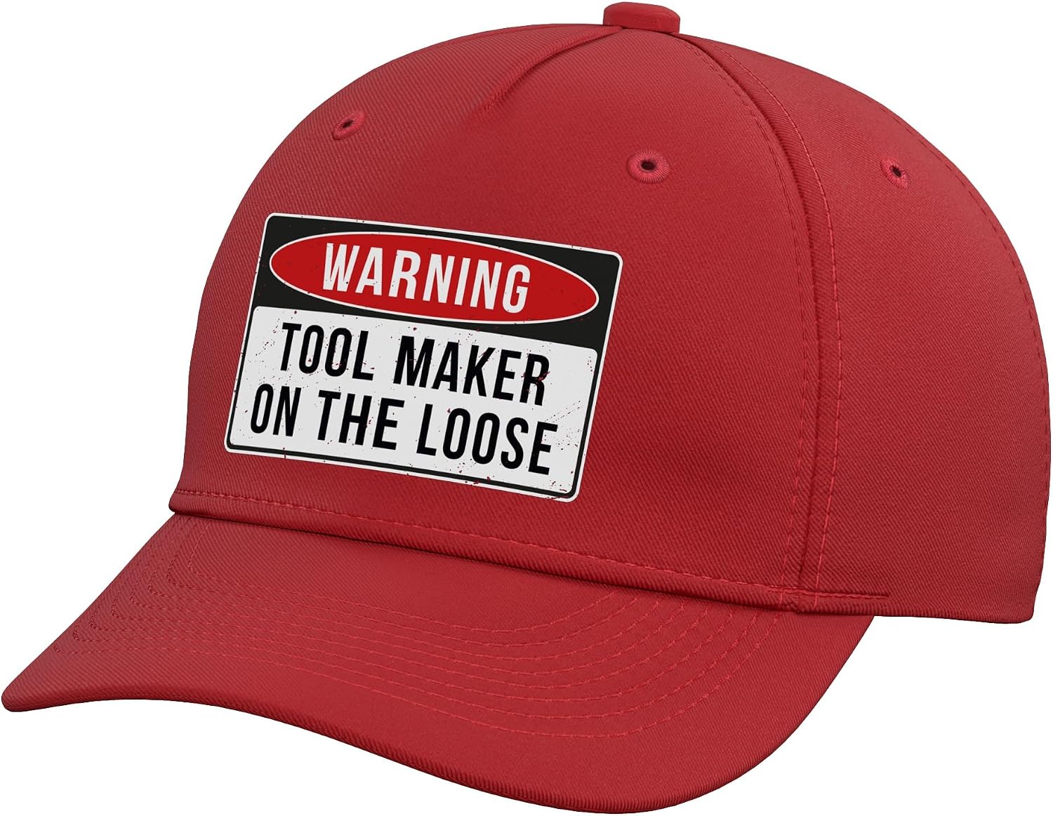 Warning Sign - Tool Maker On The Loose Funny Job Quote Adjustable Baseball Hat