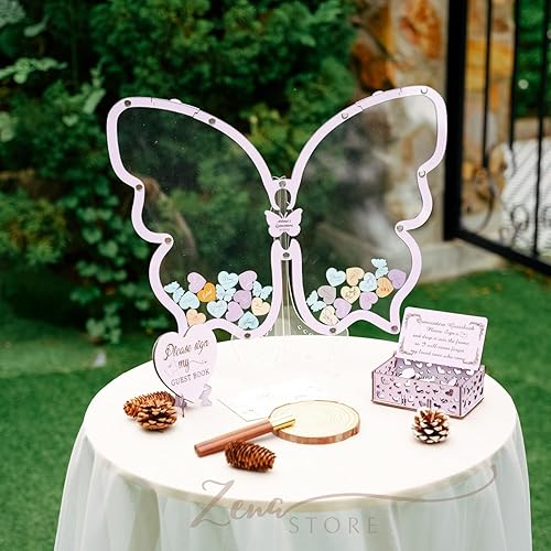Butterfly Quinceanera Guest Book Drop Box Alternative, Personalized Butterfly Quinceanera Guest Book Mis Quince Anos Guest Book Butterfly Mis Quince