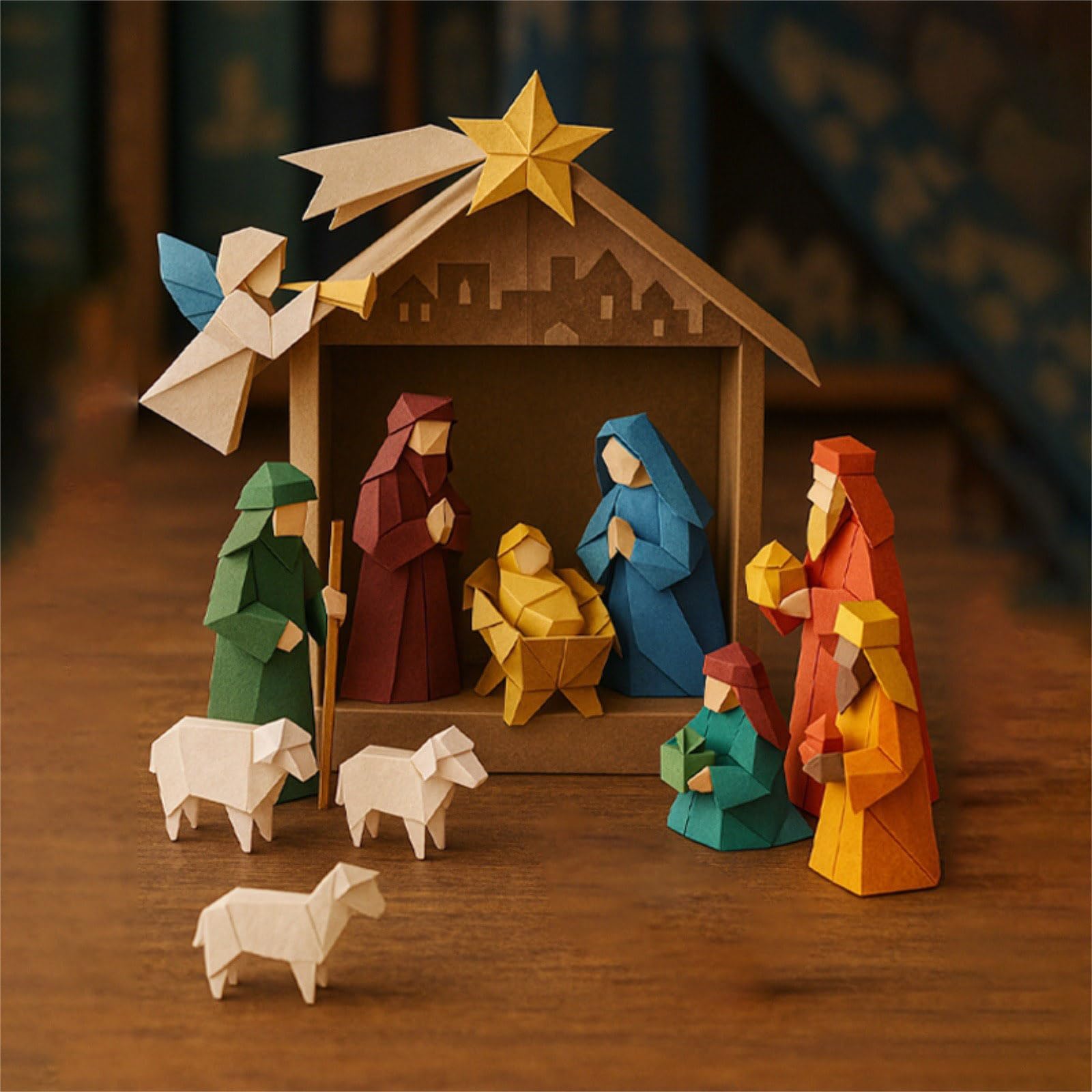 Nativity Scene DIY Kit, Christmas Origami Paper Craft Set For Kids ...