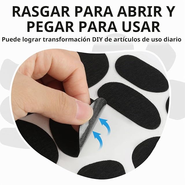 Foto 3 de 7 de 8 Hojas Negras Autoadhesivas de Vaca Pegatinas de Fieltro con Patrón Dálmata en Diferentes Tamaños