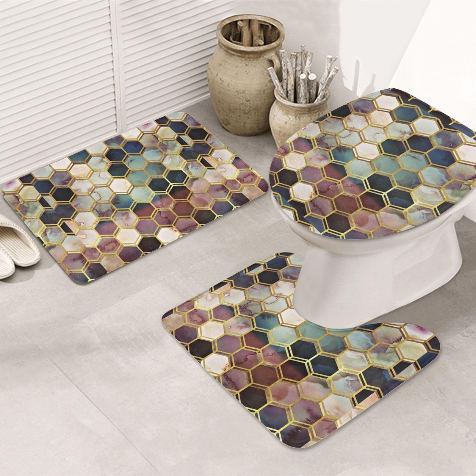 Tapis de sol de salle de bain lavables pour éliminer l'humidité et les glissades