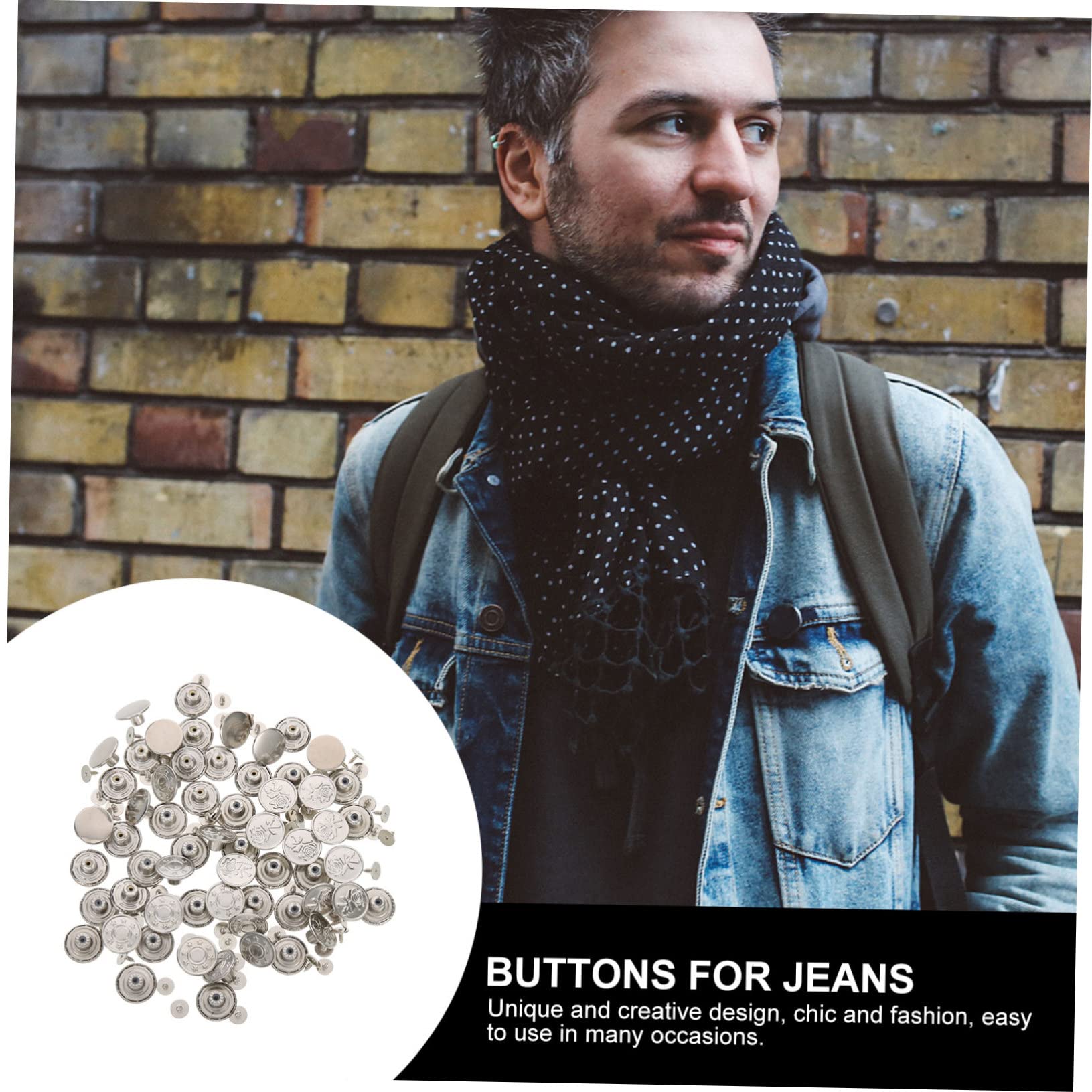 SHINEOFI 240pezzi Bottoni Per Pantaloni Chiusure Regolabili Per Vita Jeans Design Senza Chiodi Facili Da Installare e Rimuovere Per Adulti