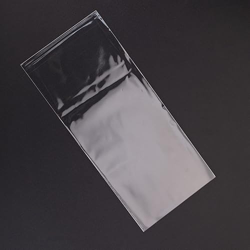 Miniatura 3 de AIRSUNNY 100 bolsas de celofán de plástico transparente de 4 x 9 pulgadas con lazos giratorios de 4 pulgadas para regalos de fiesta, panadería,