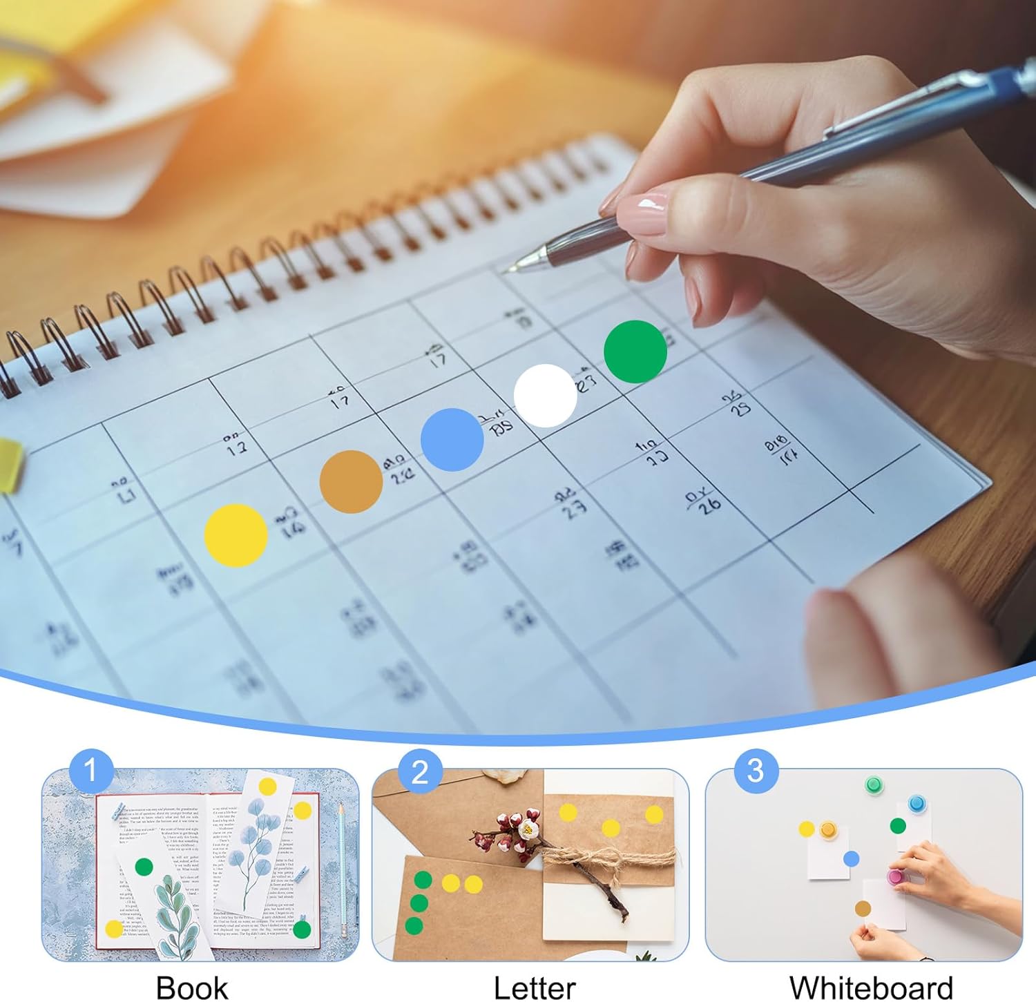 PATIKIL Colored Dot Stickers 3/4", 42 Pcs Color Coding Labels Blank Circle Stickers Adhesive Round Price Stickers for Inventory Office Garage Classroom, Fluorescent Pink - Image 7