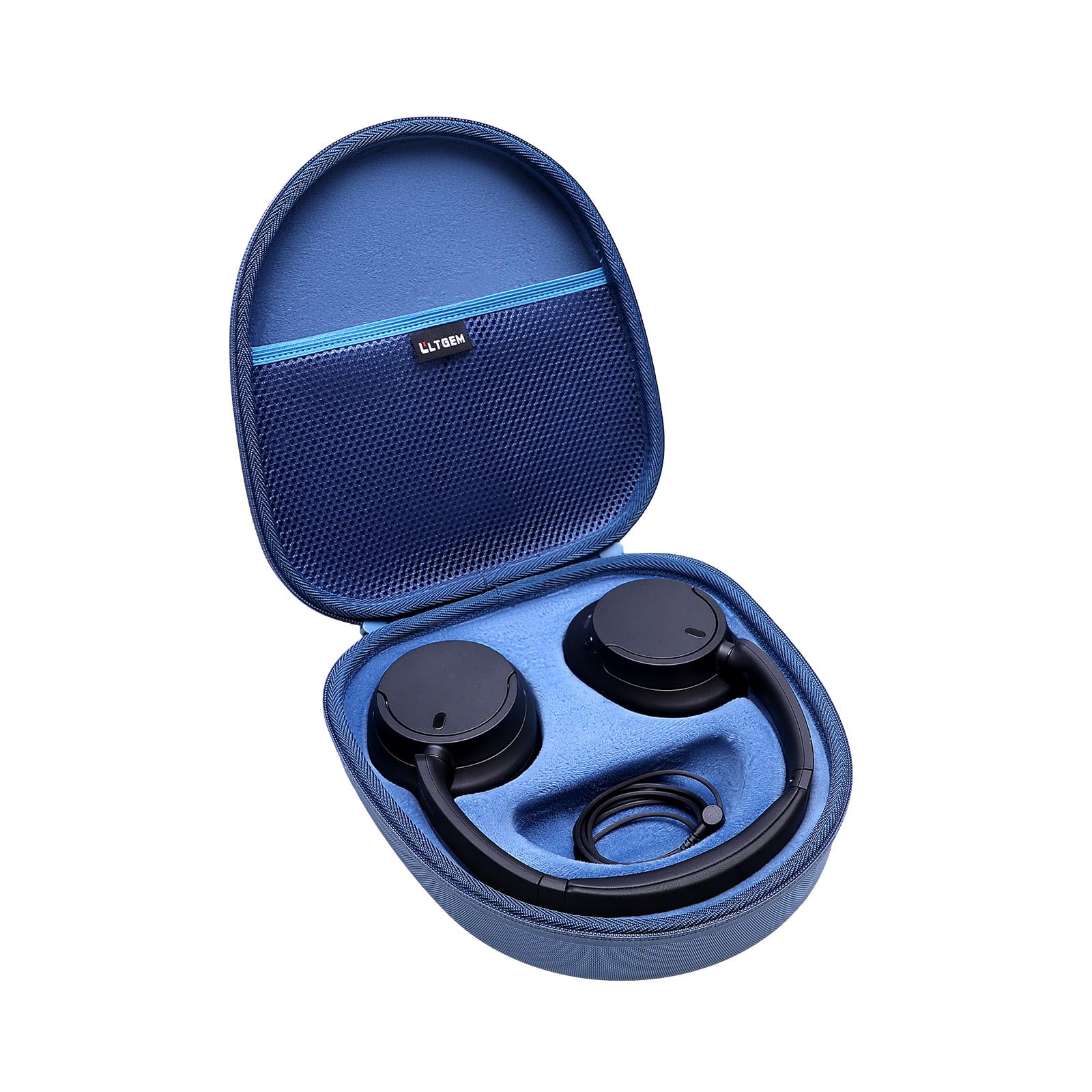 L LTGEM Hard Headphone Case for Sony WH-CH720N/ WH-CH700N/ WH-CH710N Wireless Noise Cancelling Headphones Portable Travel Headphone Storage Cover Bag Blue