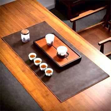 PU Leather Table Runner, 12x20 Inch Nightstand Cover
